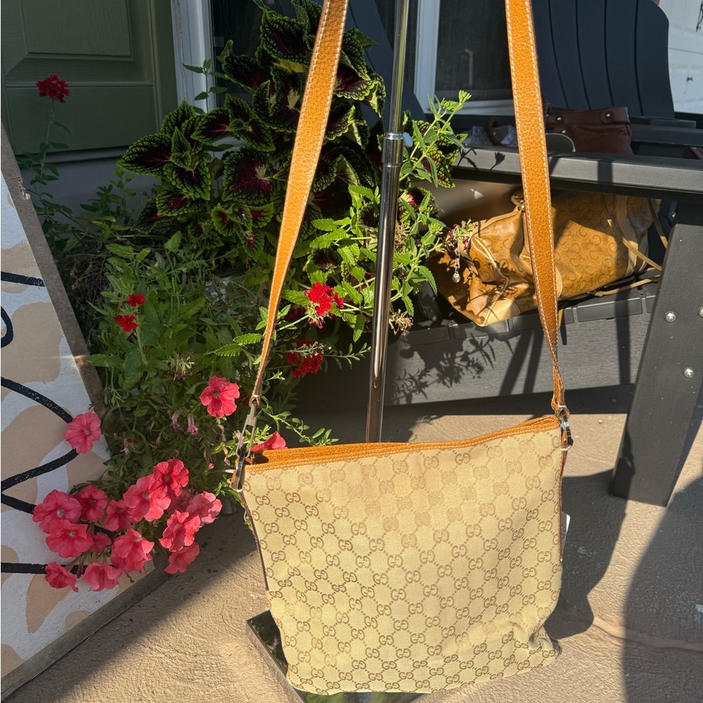 Gucci Beige and Brown Crossbody Bag